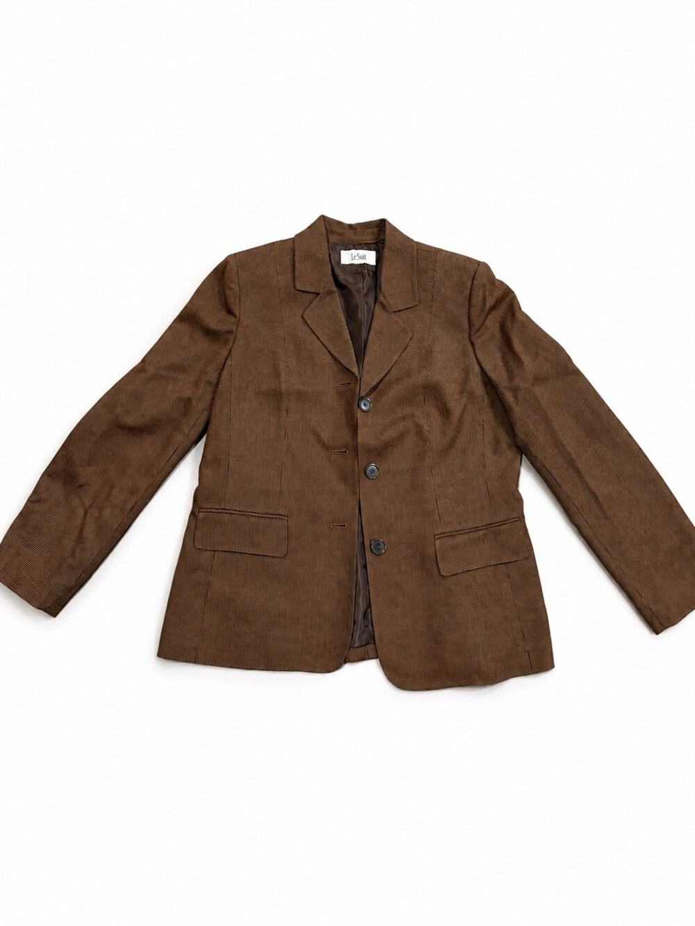 Le Suit Women’s Brown Blazer Jacket Estimated Large Career